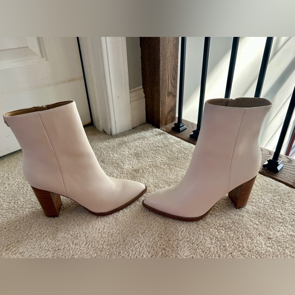 Nine West Elegant Cream Ankle Boots